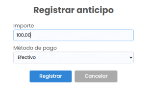 Cobro de anticipos