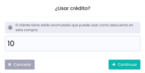Uso del saldo